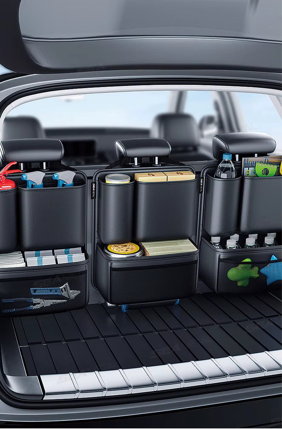 KlarAuto Kofferraum-Organizer aus Kunstleder