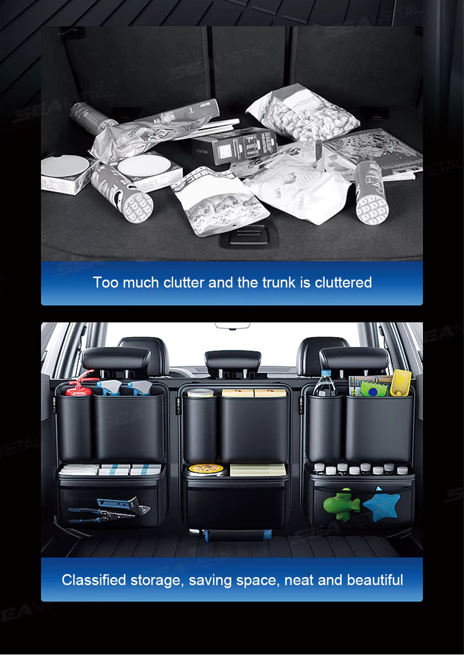 KlarAuto Kofferraum-Organizer aus Kunstleder
